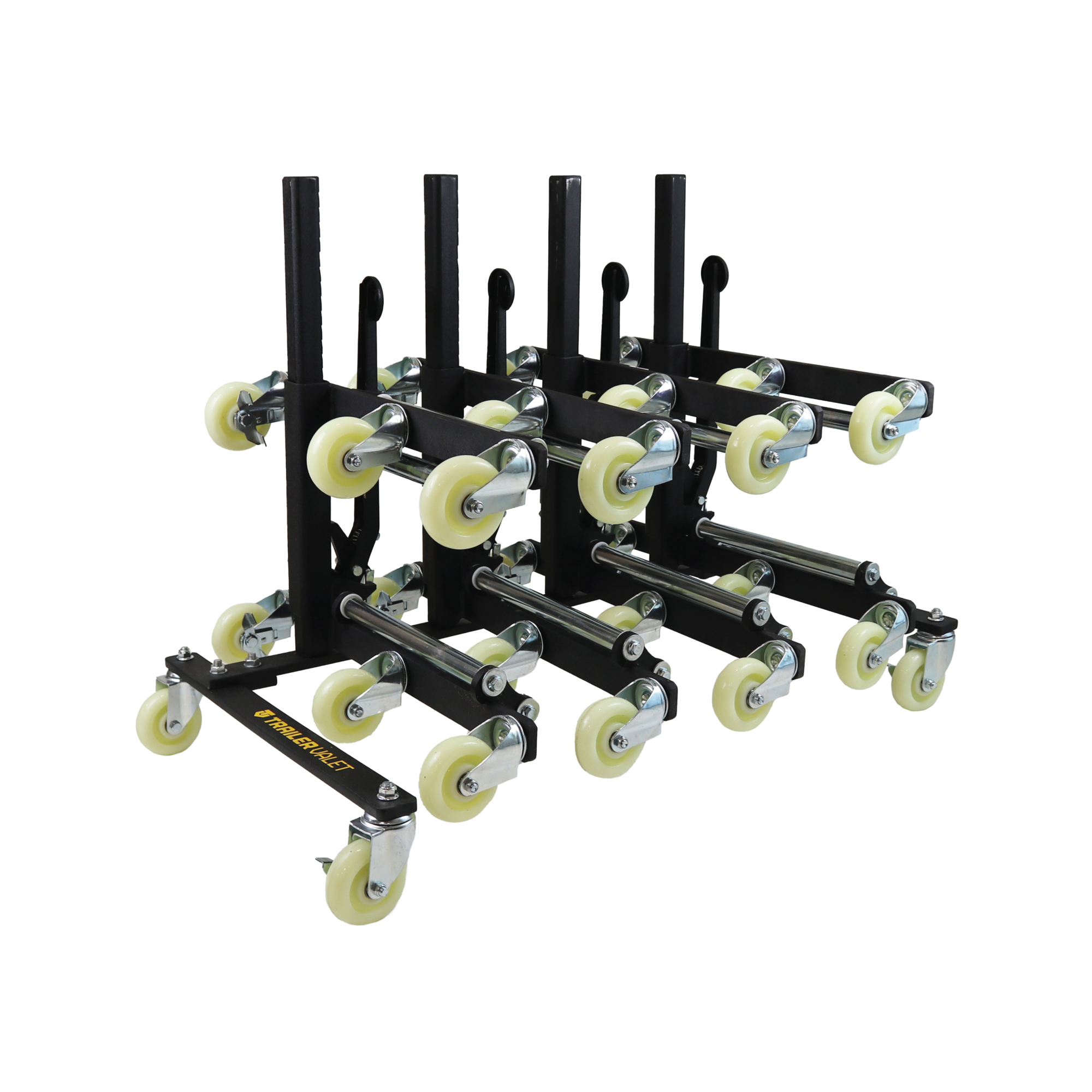 Trailer Valet TVWDXK Heavy Duty 6 Wheel Tire Dolly 4 Pack with Dolly Storage Rack Model # TVWDXK2